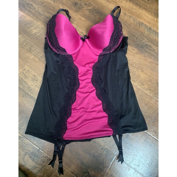Torrid Other - Torrid Plus Size Black And Pink Chemise Lingerie Size 2